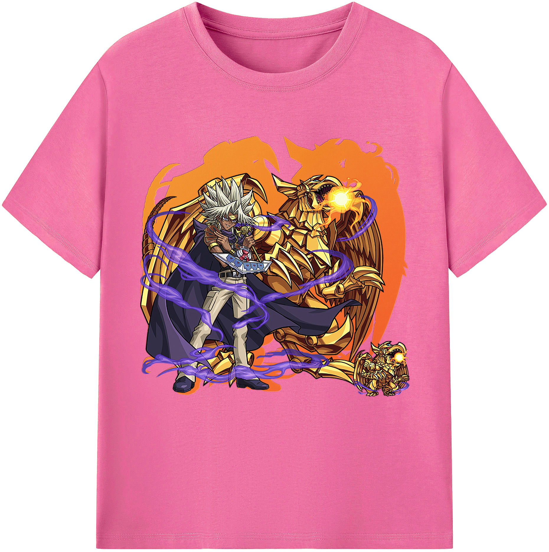 （画像用） 遊☆戯☆王 Yu-Gi-Oh! レディースカジュアルプリントTシャツ（綿100％）